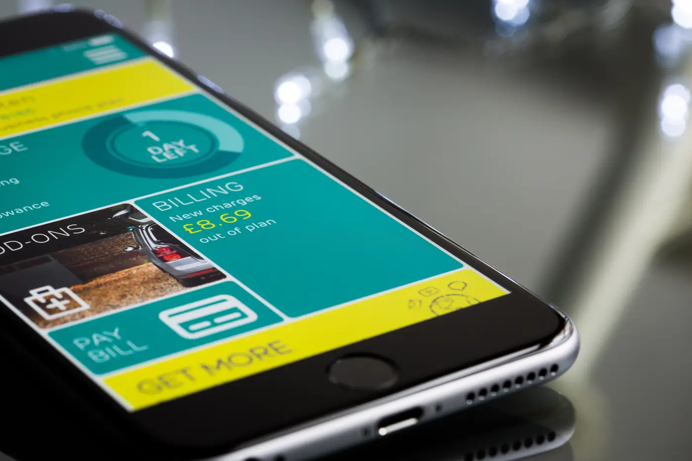 A person checking a mobile banking app on a smartphone
