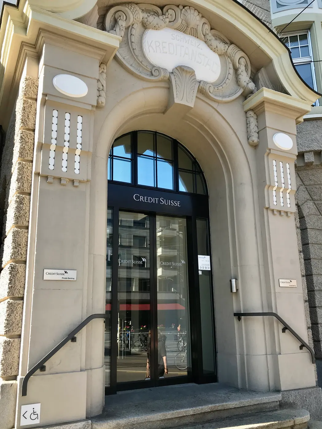 Exterior of a bank branch building